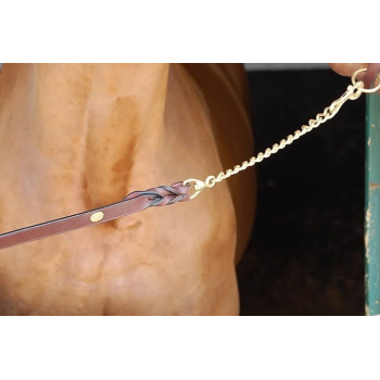 Dyon Leather Lead Rein with Stallion Chain