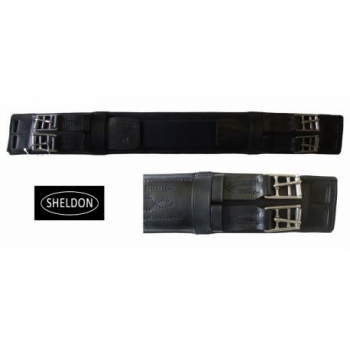 Sheldon Padded Leather Dressage Girth with Elastic Centre