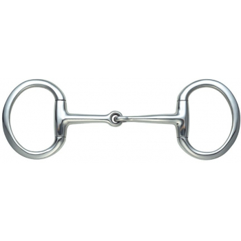 Shires Flat Ring Eggbutt Jointed S/Steel Snaffle