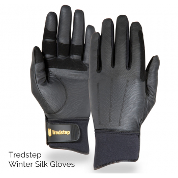 Tredstep Winter Silk Black Riding Gloves