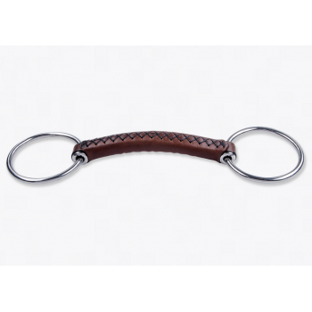 Trust Loose Ring Leather Straight Bar Snaffle Bit